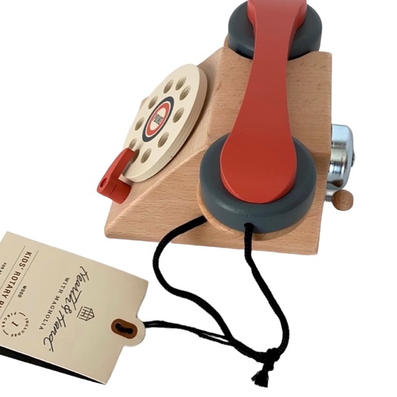 Hearth & Hand Wood Toy Rotary Phone - Picture 9 of 11